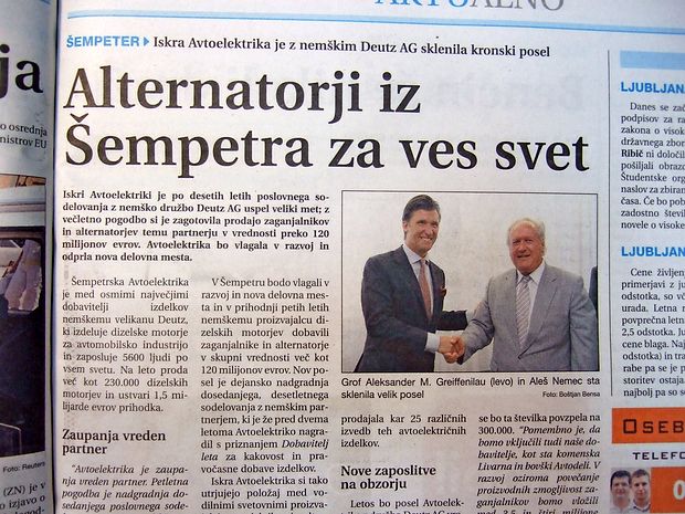 Iskri Avtoelektriki iz Šempetra je pred enajstimi leti uspel veliki met.