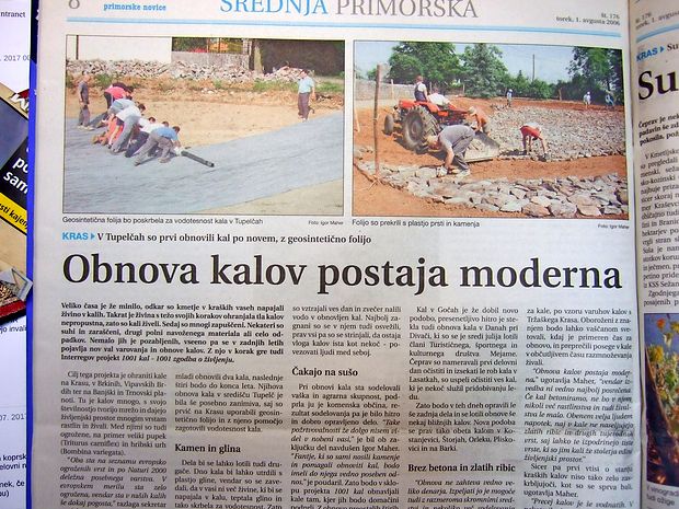 Na Krasu so se lotili obnove kalov.