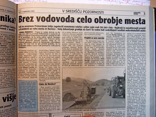 Na Goriškem so želeli zagotoviti nemoteno oskrbo s pitno
vodo za celotno obrobje mesta, tudi v Ravnici in nekaterih
zaselkih v Kromberku.
