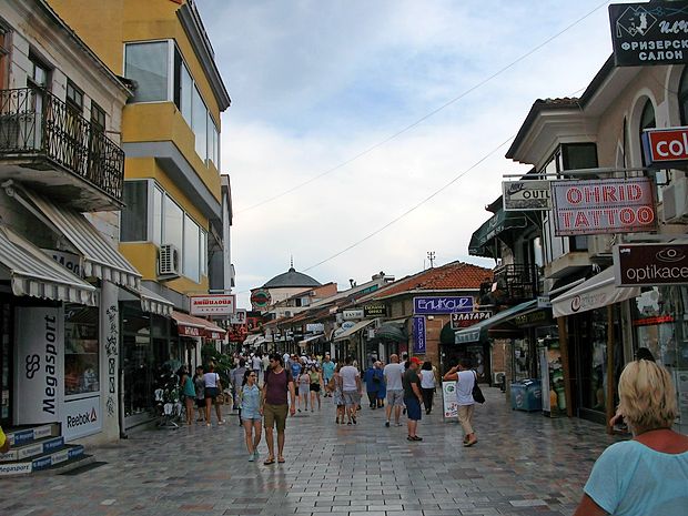 Urejeno središče Ohrida privlači turiste iz vsega sveta.