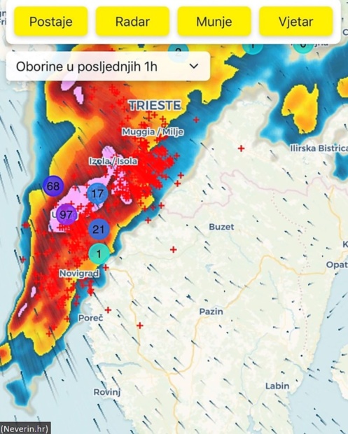 Umag ponovno prizadele močne poplave zaradi neurja