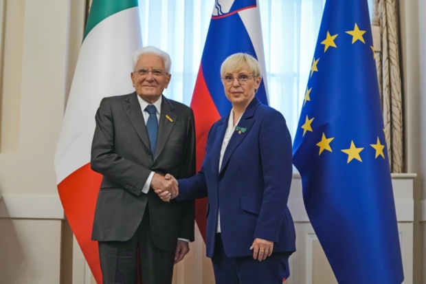 Pirc Musar in Mattarella zadovoljna z razvojem odnosov med Slovenijo in Italijo