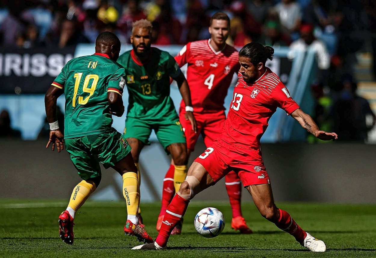 Suíça após o gol de Embolo na vitória contra Camarões