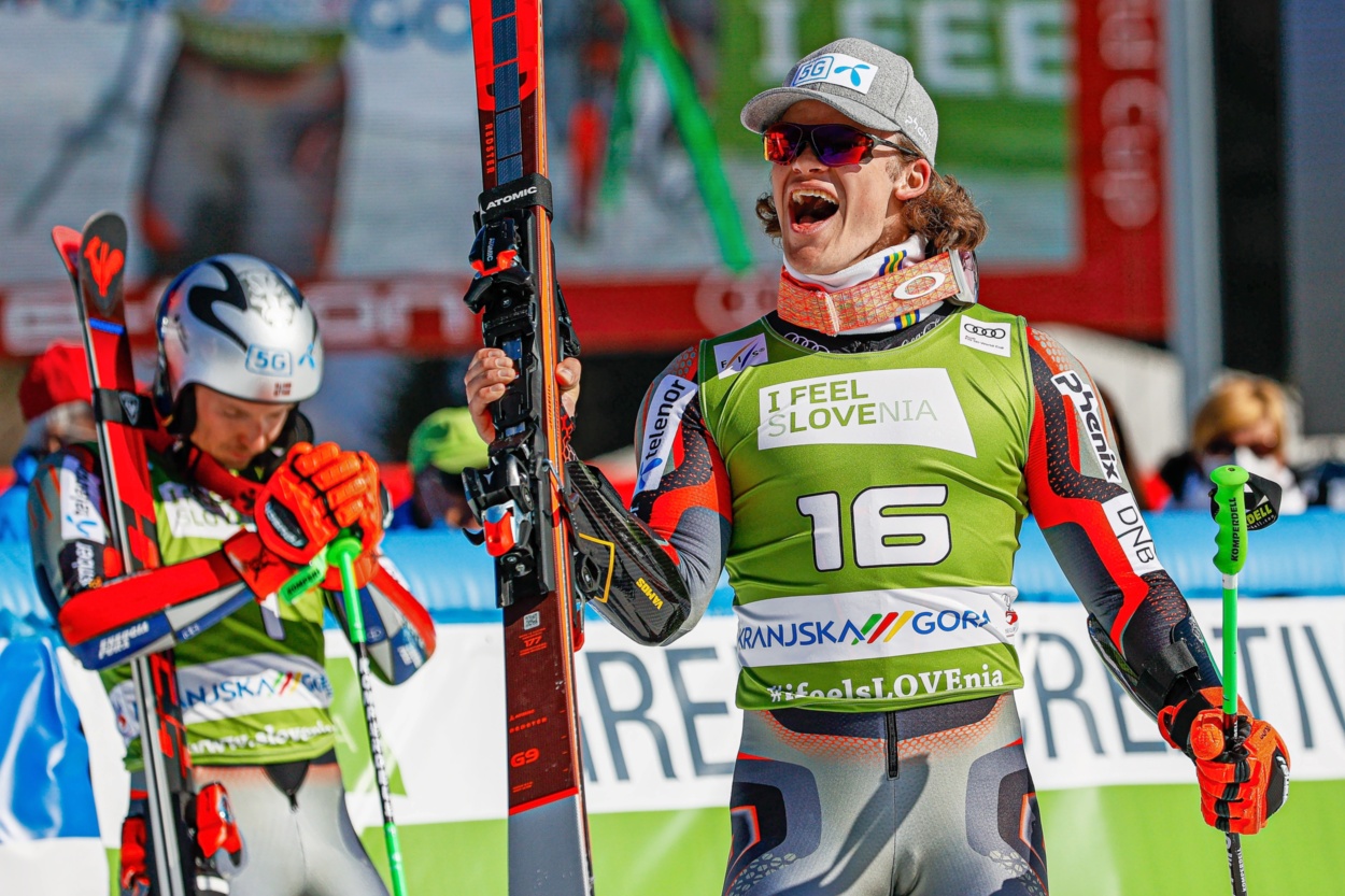 O melhor esquiador de slalom da temporada passada terminou sua jornada competitiva