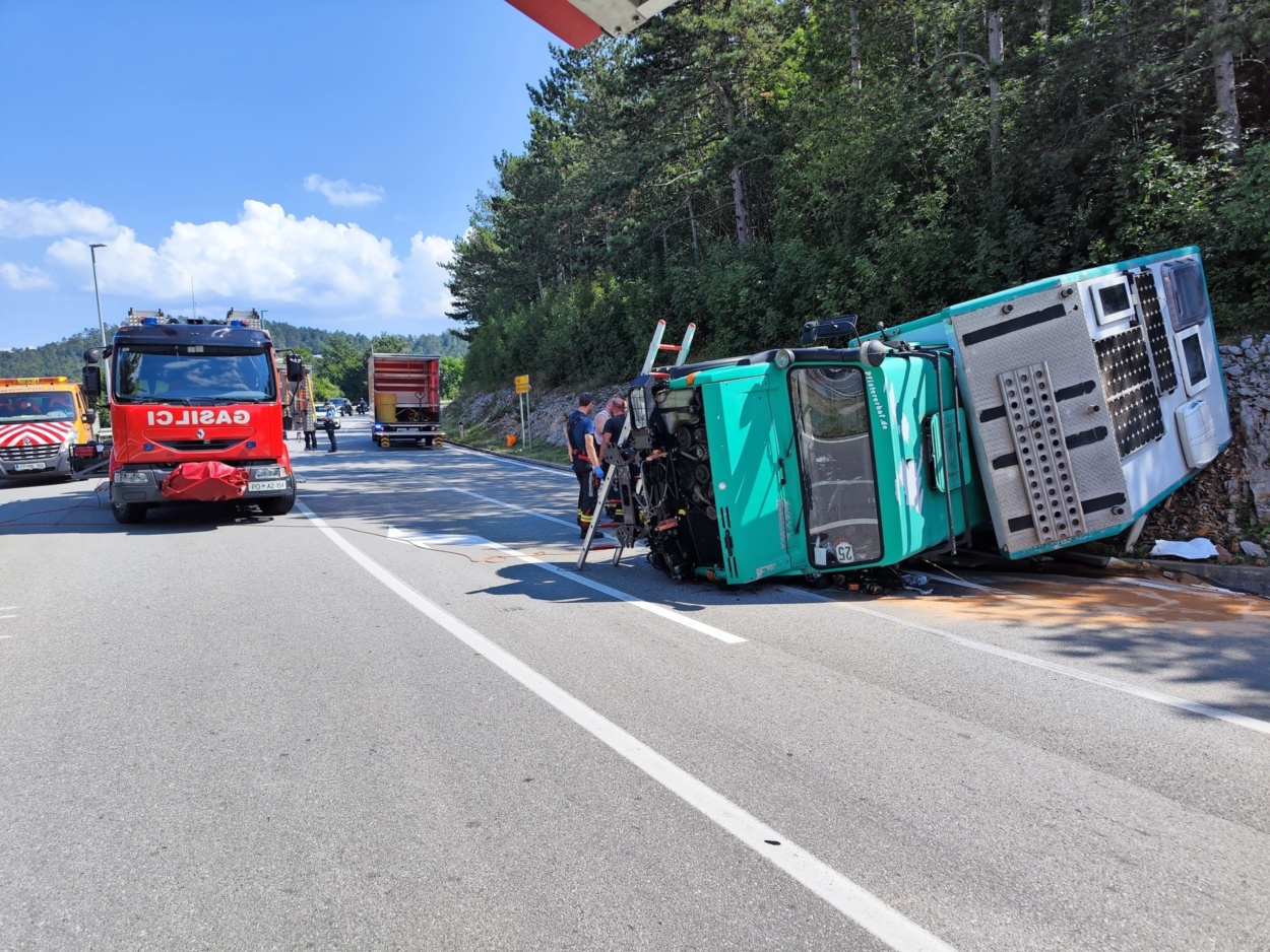 Statt am Meer zu campen, landeten die deutschen Touristen auf dem Asphalt unterhalb von Pivka