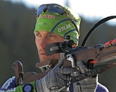 Slovenski biatlonec Jakov Fak je osvojil drugo mesto na  zasledovalni preizkušnji na 12,5 kilometra  Foto: Daniel Novakovic