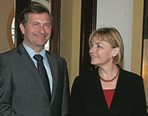 Hrvaška zunanja ministrica Vesna Pusić je  napovedala, da se bosta glede reševanja spora o LB novembra znova sešla s slovenskim kolegom Karlom Erjavcem  Foto: Hina/Sta