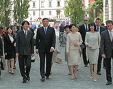 Princ in princesa sta se sprehodila  tudi po starem mestnem jedru Ljubljane 