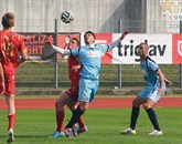 Nogometaši Gorice (v modrih dresih) in Rudarja so po pokalnem razpletu bliže uvrstitvi v evropska tekmovanja Foto: Leo Caharija