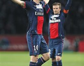 Zlatan Ibrahimović (levo) je v sredo proti Olympiakosu odigral svojo 100. tekmo v ligi prvakov in dosegel prvi zadetek za zmago PSG-ja z 2:1   Foto: STA