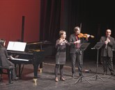 Na nedavnem nastopu učiteljev so v skupni zasedbi nastopili tudi Ingrid Tavčar (klavir), Tamara Tretjak (flavta), Matej Santi (violina) in Branislav Trifković (klarinet) Foto: Bogdan Macarol