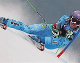 V prvi vožnji četrtega ženskega slaloma v tej sezoni v Bormiu je dobro smučala tudi Tina Maze, ki je trenutno peta Foto: STA