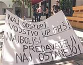Tako so junija protestirali proti nepodaljševanju pogodb na FHŠ Foto: Andraž Gombač