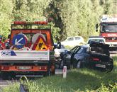 Danes zjutraj se je pri Prvačini zgodila prometna nesreča, v kateri so bili udeleženi trije avtomobili Foto: Igor Mušič