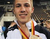 Dimitrije Prodić je na svetovnem prvenstvu tradicionalnega karateja zveze ITKF osvojil bronasto medaljo v borbah med mladinci Foto: Brina Zagorc