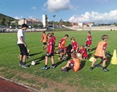 Trening ekipe mlajših dečkov mladinskega nogometnega društva Tabor na domačem stadionu v Sežani Foto: Igor Bole