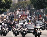 Ekipi Los Angeles Kings so včeraj priredili parado Foto: Reuters