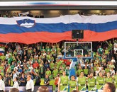 Slovenska reprezentanca je imela med EP izjemno podporo s tribun Foto: Leo Caharija
