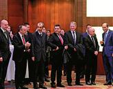 Slovenski premier Janez Janša je v Bakuju pozval azerbajdžanske podjetnike, naj  investirajo v Slovenijo Foto: STA
