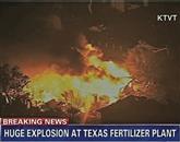V eksploziji v tovarni gnojil v bližini mesta Waco v ameriški zvezni državi Teksas bi lahko po poročanju ameriških medijev umrlo več kot 60 ljudi, več kot sto je ranjenih, številni huje Foto: Vir: Cnn
