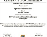 SBI se ponaša z mednarodnim certifikatom za kakovost in varnost bolnikov  