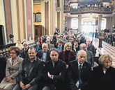 Maši sta prisostvovala tudi tolminski in goriški župan (tretji in peti z leve) Foto: Pierluigi Bumbaca