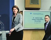 Premierka Alenka Bratušek in finančni minister Uroš Čufer Foto: STA