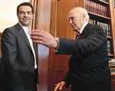 Predsednik stranke Siriza Aleksis Cipras in predsednik države Karolos Papoulias Foto: Reuters