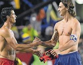 “Srečno v Braziliji, gledal pa te najbrž ne bom,” je Zlatan Ibrahimović (desno) najbrž odvrnil Christianu Ronaldu 